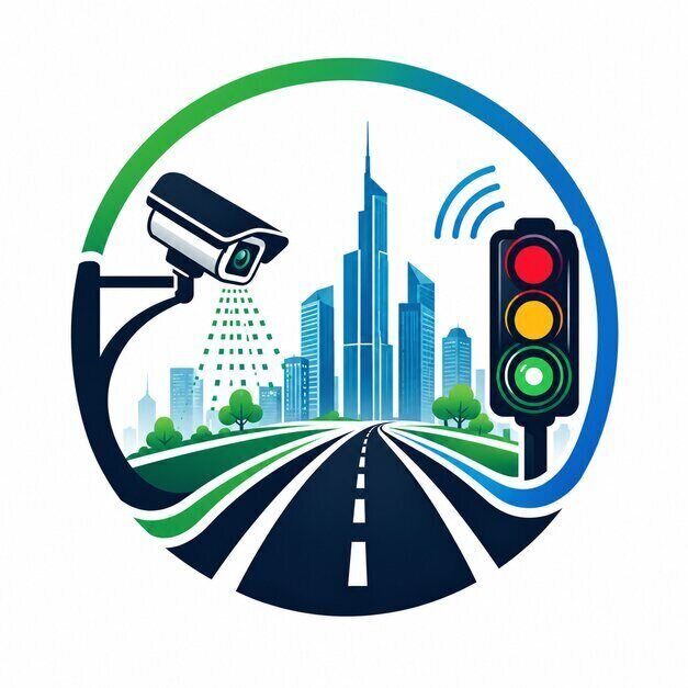 Free Traffic Smart City Logo